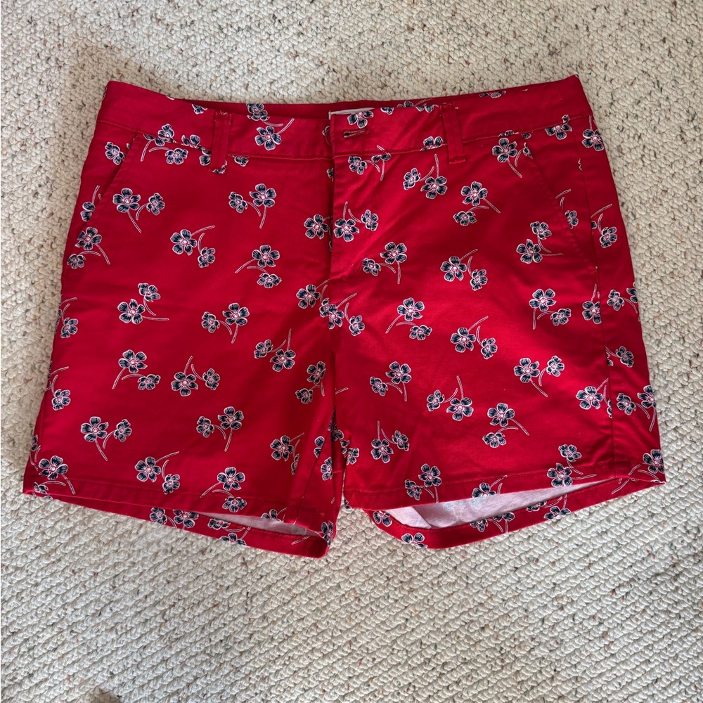 Liz Claiborne re and blue floral shorts- size 10